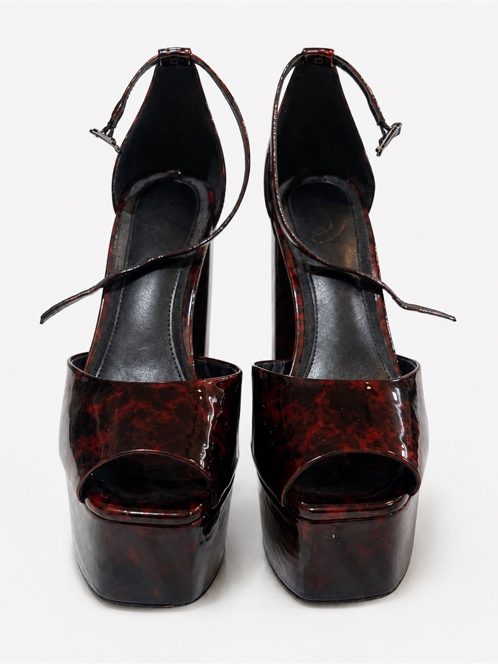 Sam Edelman Kori Tortoiseshell Patent Platform Heels Size 7